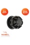 Rose Clover Door Knob, Door Knob, Metal, Matte Black