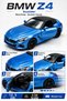 Die Cast Bmw Z4 Roadster Model Car 12.5cm – 1:34 Scale Metal Body Pull-Open Door Pull-And-Go Car - 2