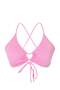 Pink Heart Accessory Detailed Strappy Plus Size Bikini Top Tbbss25Ct00008 - 4