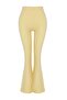 Sarı Fırçalı Soft Kumaş Flare/İspanyol Paça Örme Spor Tayt THMSS26TY00016 - 7