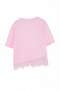 Pudra Etek Ucu Dantel Detaylı Büyük Beden T-shirt TBBSS26BF00047 - 6