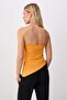 Orange Strapless Asymmetrical Cut Woven Blouse Twoss25Bz00172 - 4