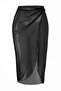 Black Knitted Mesh Maxi Beach Pareo Tbess26Pr00016 - 3