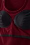 Burgundy Brushed Soft Fabric Knitted Sports Top/Blouse Thmss26Bz00008 - 7