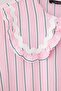 Pink Striped Collar and Stripe Accessory Detailed Viscose Woven Pajama Set Thmaw27Pt00045 - 4