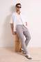 Siyah-Gri Beli Lastikli Straight Erkek Pantolon TMNSS26PL00042 - 3