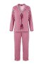 Burgundy-Multicolor Soft Tuşe Cotton Striped Tied Knitted Pajamas Set Tbbaw27Ai00007 - 6