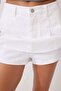 Beyaz Pileli %100 Pamuk Normal Bel Şort Etek TWOSS26SR00316 - 4