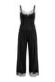Siyah Dantelli Atlet Pantolon Fitili Örme Pijama Takımı THMAW27PT00069 - 5