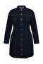 Mavi*001 A-Line Esnek Denim Büyük Beden Elbise TBBAW26AH00056 - 6