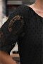 Women's Black Pompom Detailed Embroidered Natural Dress - 3