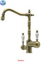 Su Aritmali Rustic Vintage Kitchen Faucet Zen Design - Swivel Head Feature - Porcelain Handle - 3