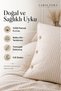 100% Cotton Yarn Dyed Cotton Buttoned Double Beige Duvet Cover Set 200X220 cm +2 Pieces 50X70 cm Pillowcases - 3