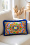 Navy Blue Tasseled, Milano Pattern Decorative 30X50Cm Rectangular Throw Pillow Cover - 2