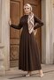 Bat Sleeve Modal Dress 1700 - Brown - 5