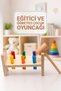 Montessori Children's Toy for Ages 1+ - Colorful Wooden Cigarette Lighter and Hammer Game - 4