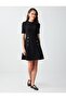 Black Slim Fit Crew Neck Short Sleeve Knitted Mini Dress