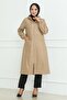 Leather Detailed Cap Beige 19213 - 3