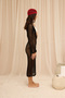 Santorini Black Long Knitwear Dress - 4