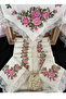 Cross-Stitch Tablecloth for 12 People Pink Dinner Set – 26 Pieces 160X220Cm Cross-Stitch Printed Dinner Set - 2