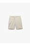 Pocket Detailed Jacquard Bermuda Lace-Up Shorts - 3