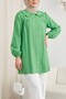 Baby Collar Buttoned Tunic - Light Green - 3