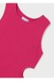 Girl's Ribbed Dress with Side Ties and Detailing, Ages 10-16, Pink - 3