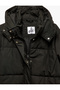 Oversize Puffer Jacket with Hooded Snap Button and Zipper - 6
