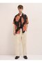 Men's Black with Peach Abstract Digital Print Relax Fit Casual Shirt for Every Occasion - 5