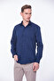 Classic Long Sleeve Oxford Gift Boxed Easy-Iron Men's Shirt Fs-001254 - Navy Blue - 3