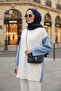 Melora Modal Fabric Shirt Detailed Women's Hijab Two-Piece Set – Ecru - 2