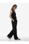 Wide-Legged Fabric Trousers with Belted Waist - 2