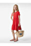 Crew Neck Wrinkled Fabric Short Sleeve Dress - 2
