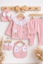 Seasonal Cotton Scalloped Newborn Baby Girl Hospital Discharge Bodysuit Set 5-Piece Boxed 0-3 Months - 2