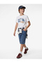 Cotton Short Sleeve Crew Neck Printed T-Shirt - 2
