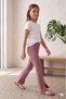 Girl's Tights with Stone Slit Detail - Dusty Rose