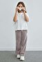 Striped Crew Neck Girls' 2-Piece Set - 8