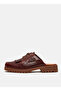 Dark Brown Women's Leather Slippers Tb0A4198Eiw1 - 2