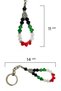Palestinian Flag Colorful Crystal Stone Handmade Keychain - 2 Pieces - 2
