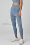 Luz Belt Rip Detailed High Waist, Firming Tights Stone - 5
