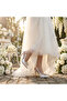 Asmara Bow Stone Embellished White Heeled Shoes - 6