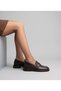 Buckle Women's Daily Comfortable Loafer Shoes Genuine Soft Leather Rubber Sole - 2