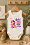 Baby Bodysuit with Funny Text and Dad's Daughter Printed on It, 100% Cotton, Strap Sleeves (Newborn & Baby)