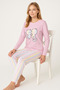 Women's Soft Texture Thermal Pajamas Set 42050 - 4