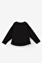 Black Pumpkin Print Long Sleeve Halloween Girls' T-Shirt - 6