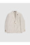Beige Slim Fit Linen Blend Suit 50324263-Vr011 - 7