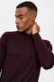 Plum Half-Necked Men's Knitwear - 6