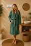 New Nature Cotton Hooded Pocketed Plus Size Bathrobe - 3