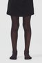 3 Pieces of Girls' Black Pretty 20 Denier Thin Shiny Pantyhose