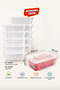 1000 ml Freezer and Microwave Storage Container with Lid - 10 Pieces - Meat, Ground Meat, Food, Salad Refrigerator Organizer - 8